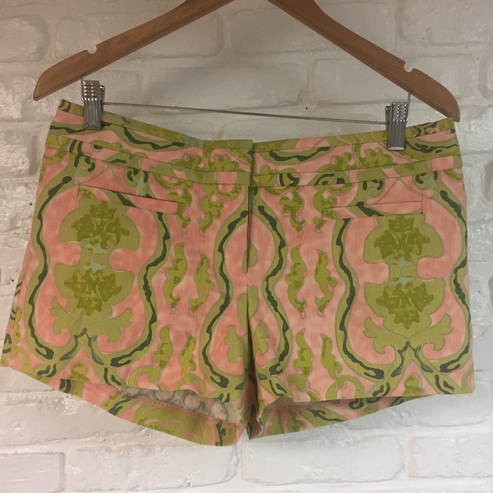 JCrew Pink and Green Chino Shorts